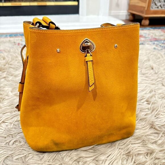 Kate Spade Yellow Suede Bucket Bag - Picture 5 of 11